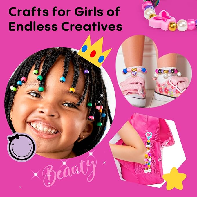 Tomons Charm Bracelet Making Kit for Girls,Crafts for Girls,Jewelry Making Kit Gifts for Girls 6-12 Years Old,Birthday Gift Ideas & Kids Toys Ages 6,7,8,9,10