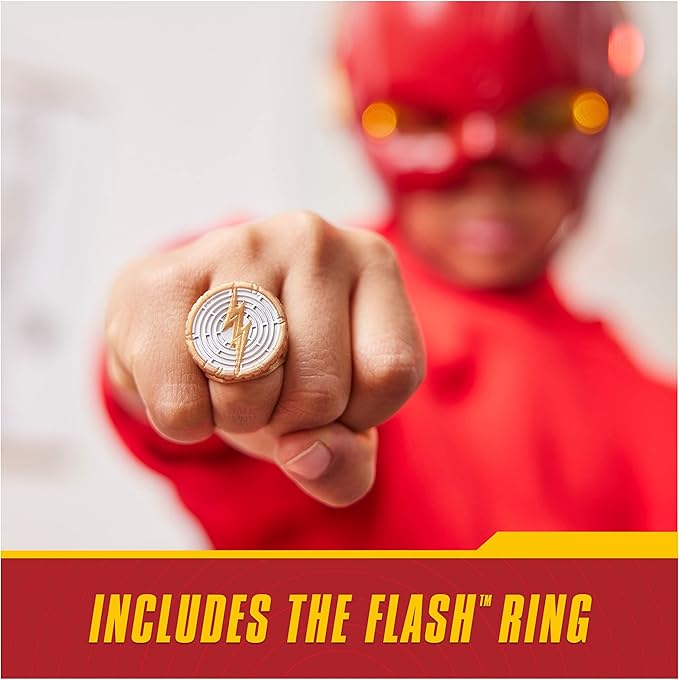 DC Comics, The Flash Hero Set, Iconic Mask with Visor and Ring, 10+ Unique