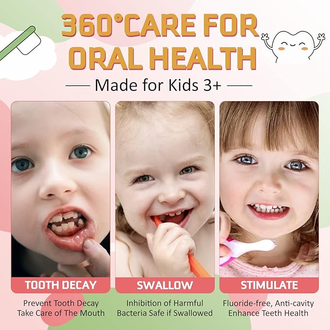 Moulis Foam Toothpaste Kids,Children Whitening Toothpaste with Low Fluoride & Natural Formula to Reduce Plaque,Toddler