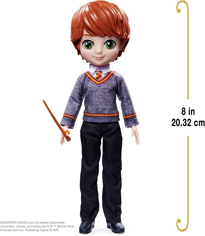 Wizarding World Harry Potter, 8-inch Ron Weasley Doll, Kids Toys for Girls and Boys Ages 6 and up