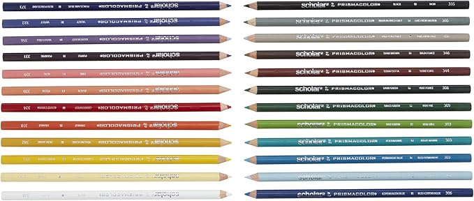 Prismacolor Scholar Colored Pencils, Adult Coloring, 24 Pack