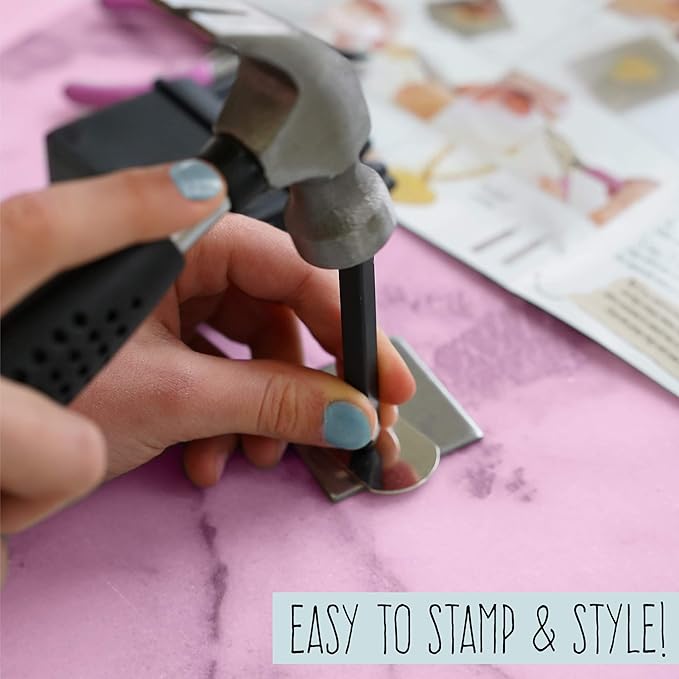 STMT D.I.Y. Hand Stamped , DIY Personalized Stamp Jewelry, Great Teenage Birthday Gift, Unique Handmade Jewelry & Name Plates, Bead Kits for Kids, Teens & Adults Ages 14+