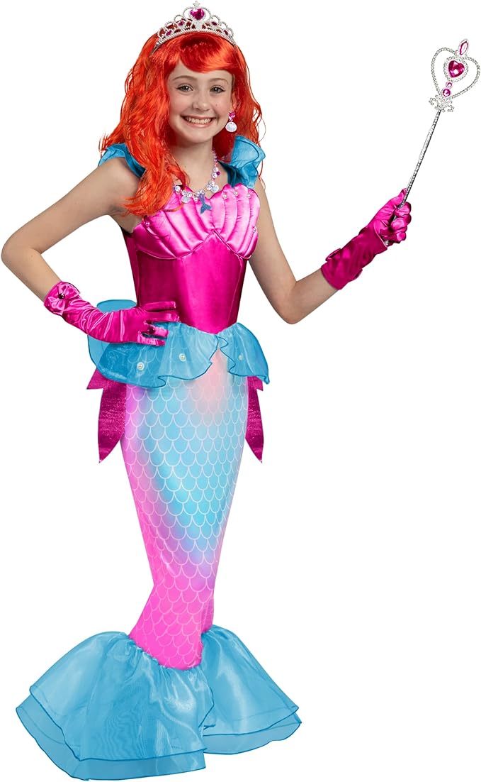 Spooktacular Creations Halloween Mermaid Costume for Girls, Little Mermaid Dress, Princess Dress Up for Girls 4-6 for DressUp