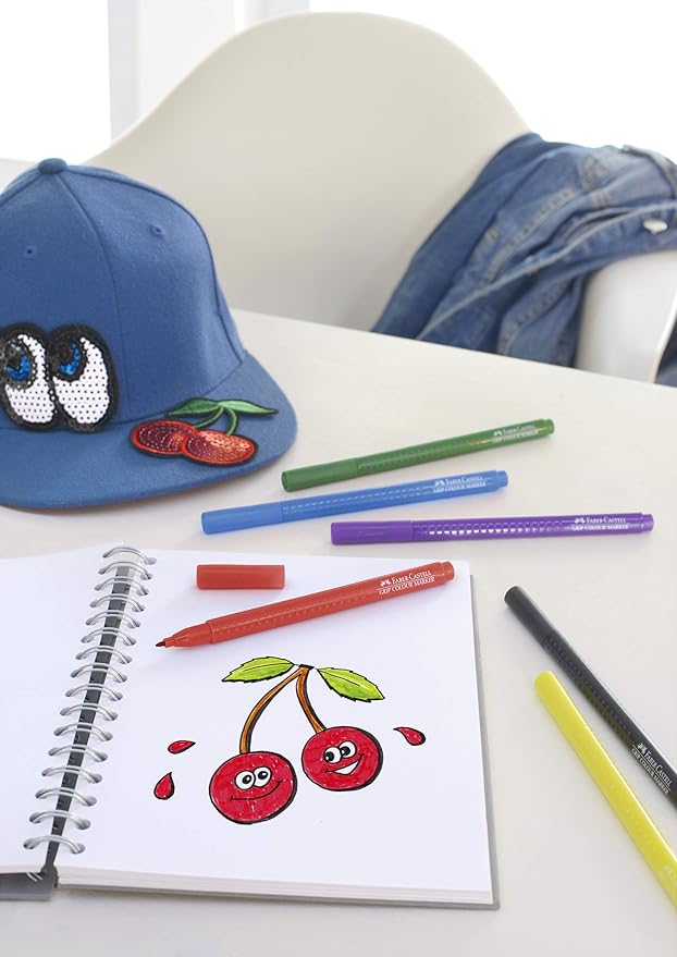 Faber-Castell Grip Color Markers - 20 Washable Fineline Markers