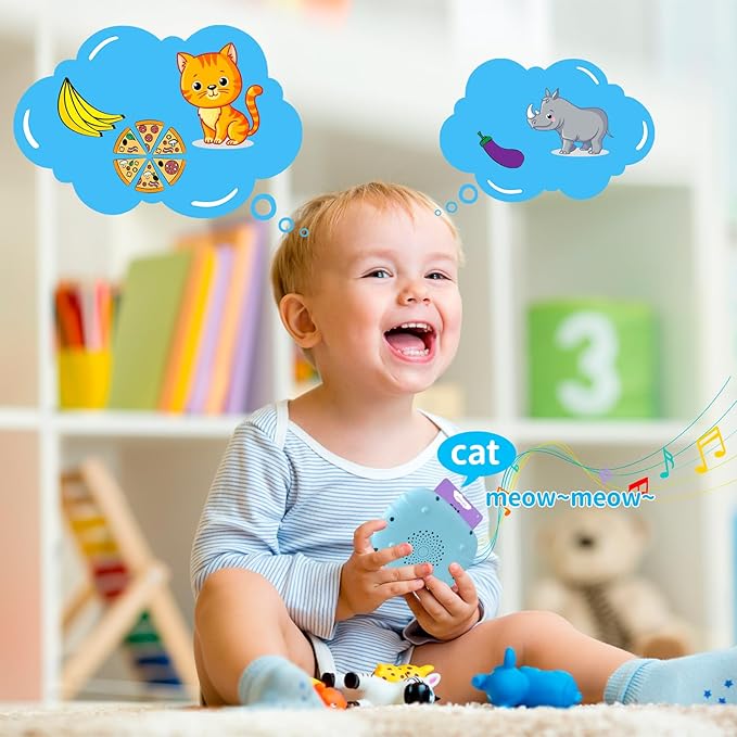 Toddler Talking Flash Cards for Kids with 224 Sight Words, Speech Therapy Autism Sensory Toys, Learning Educational Toddlers Toys for Boys and Girls Ages 1 2 3 4 5 Year Easter Basket Stuffers for Kids