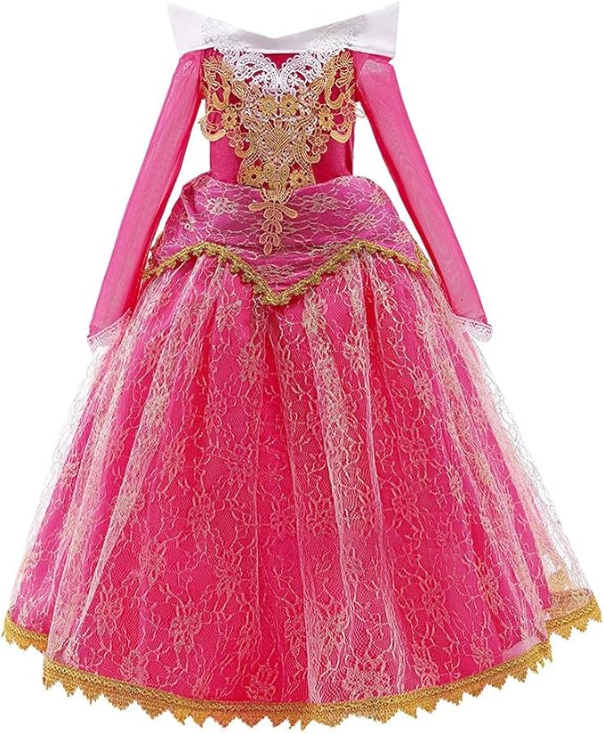 Dressy Daisy Beauty Princess Costume Dress Up Toddler Little Girls Halloween Birthday Party Fancy Ball Gown