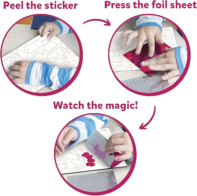 Skillmatics Art & Craft Activity - Foil Fun Dress Up, No Mess Art for Kids, Craft Kits & Supplies, DIY Creative Activity, Gifts for Girls & Boys Ages 4, 5, 6, 7, 8, 9, Travel Toys