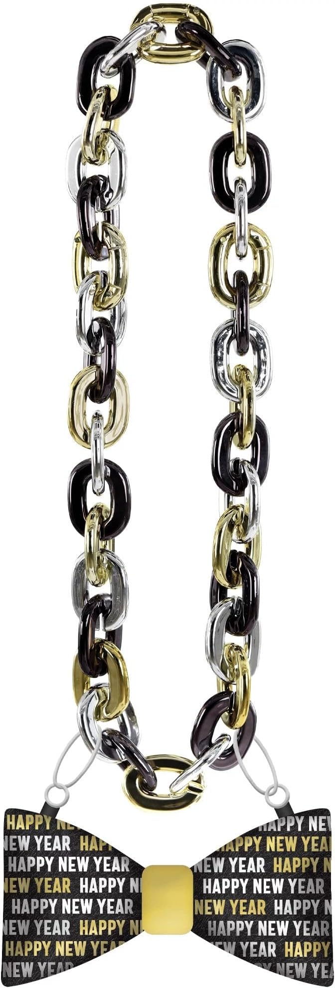 New Year Bow Chain Necklace - 32" | Plastic | Pack of 1