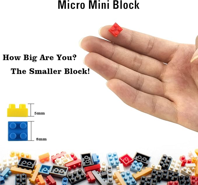 Building Bricks 1900+ Pieces Set - 1900 Pieces Classic Building Blocks - Mini Building Blocks for Boys Girls & Adults Kids (Light Blue)