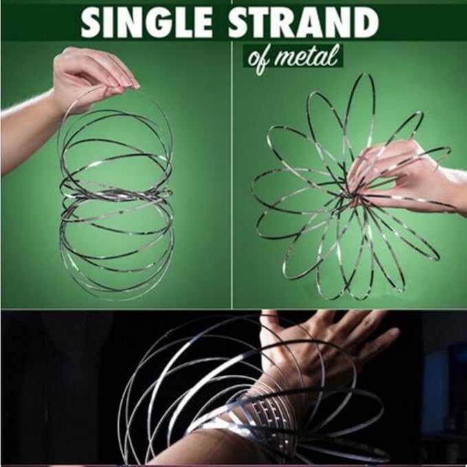 Flow Ring Kinetic 3D Spring Toy DE Kinetic Educational Magic Spring Toy for Kids and Adults Creative Gift(Color)