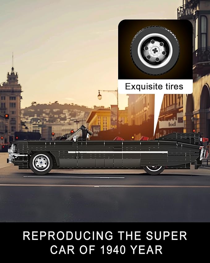 Mould King Sports Car Building Block Kits, MOC Racing Car Model Building Sets, Convertible Car Gifts for Kids Age 8+/Adults Collections Enthusiasts-1,245 Pieces