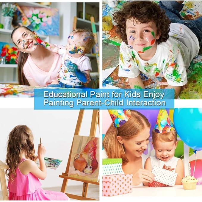 Elftoyer Paint by Numbers for Kids & Beginner, DIY Canvas Painting Gift Kits - Colorful Cats and Butterflies 12 x 16 inch (Framed)