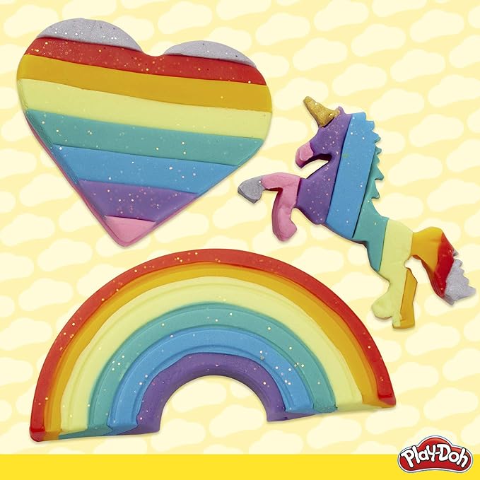 Play-Doh Unicorn Theme 13-Pack of Non-Toxic Modeling Compound Including Sparkle and Metallic Colors Plus 6 Tools (Amazon Exclusive)