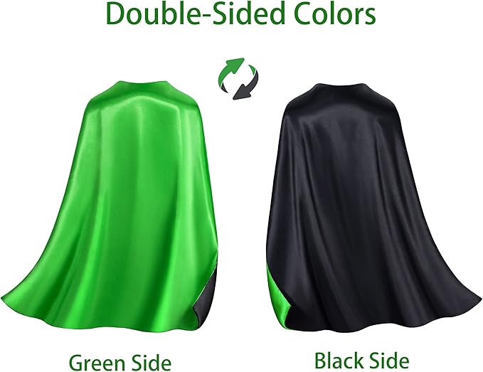 Double-Sided Superhero Capes and Masks for Kids - Perfect for Christmas, Halloween, Cosplay, and Parties