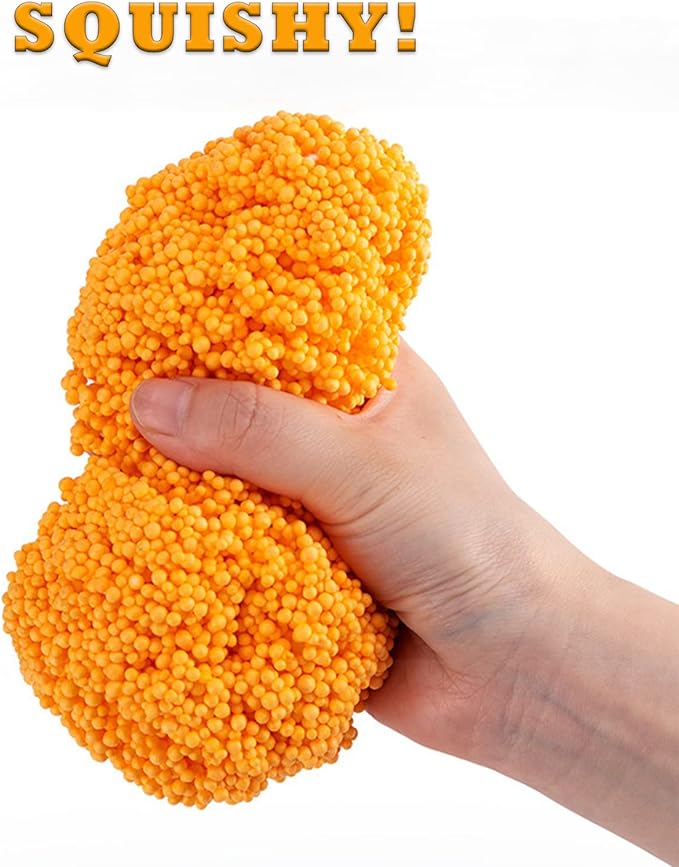 Floam 6 PCS Foam Clay Fun Foam for Toddlers Update Bright Colors Giant Foam Beads Play Kit for Kids, Classroom Educational Activity Toys Arts Crafts for Boys Girls