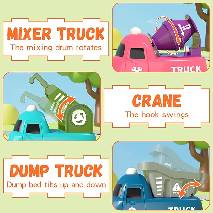 Train Set for Toddlers, Electric Train Toys with Light, Music and Animals, Toddler Magnetic Train Track Playset 3-5, Birthday Gifts for 3 4 5 Years Old Boys Girls