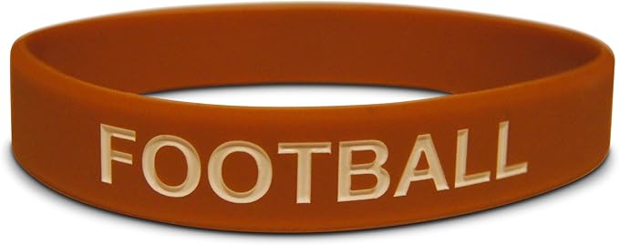 Novel Merk 12-Piece Football Party Favor & School Carival Prize Sports Silicone Wristband Bracelet