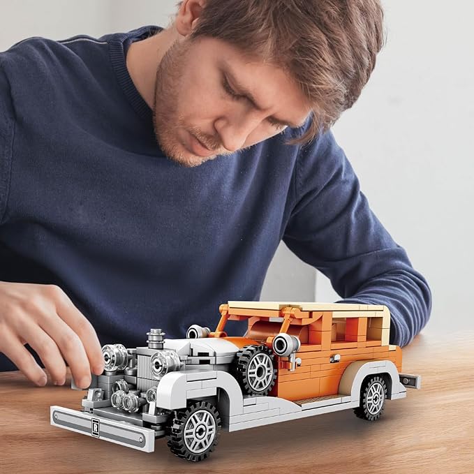 Race Car Models Building Blocks for Adults,Rolls Royce Phantom Classic Cars Toy for Boys Age 8-12,Birthday Gifts Ideas for Kids Retro Car Lovers,Teens and Adults(326Pices)