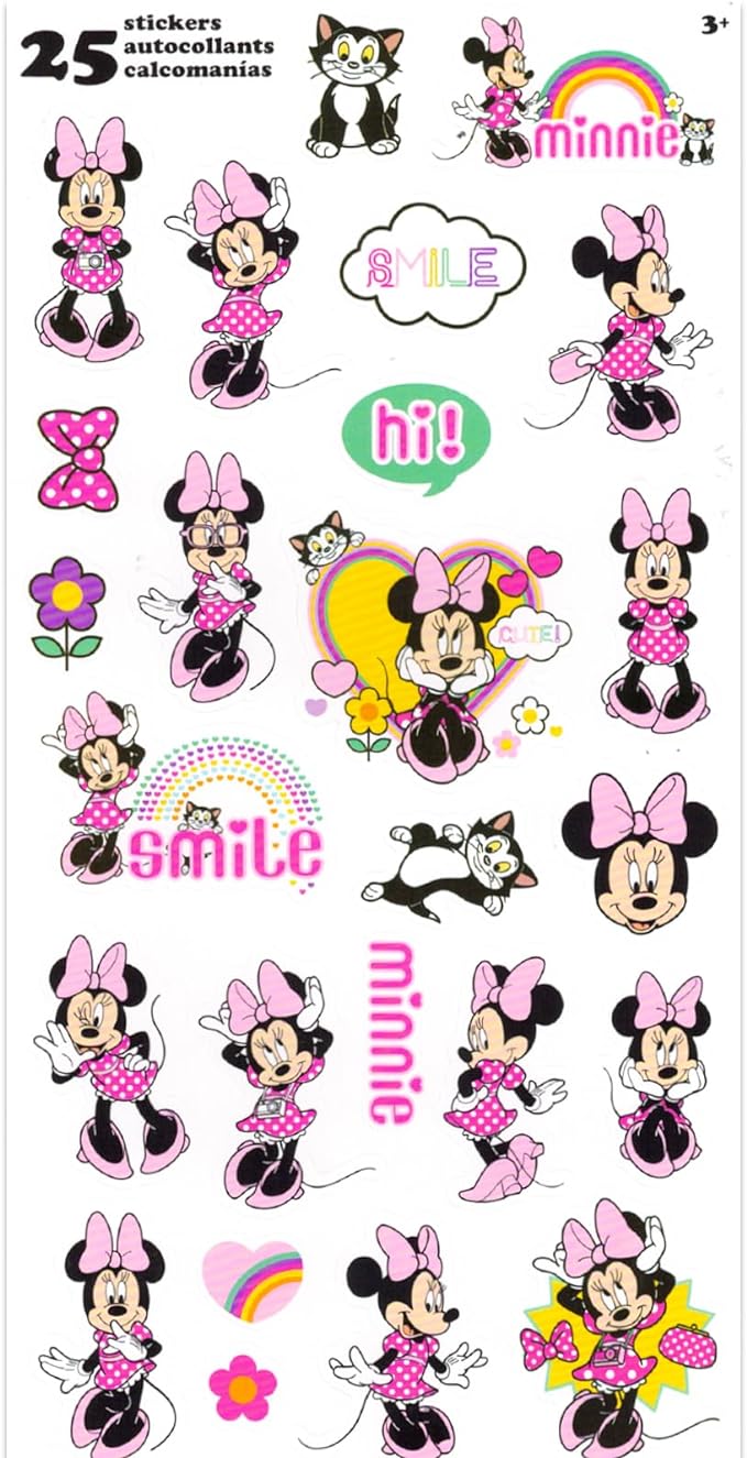 Disney Shop Minnie Mouse Paint with Water Super Set for Kids Toddlers Bundle ~ 2 Mess Free Books with Water Surprise Brush, Pen and Stickers (Minnie Mouse Party Supplies)