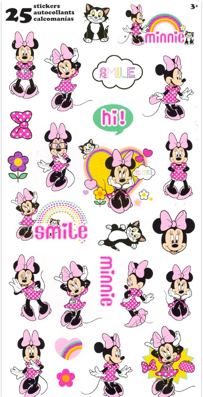 Disney Minnie Mouse Coloring Book Set with Stickers - 2 Deluxe Coloring Books and Minnie Stickers