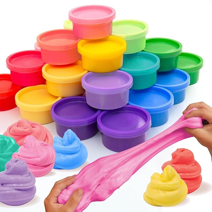 Play-Doh Super Stretch 30-Pack, Kit, Gifts for Kids, Popular Kids Toys, Party Favors for Kids 8-12, Compound Packs, Bulk Pack, Kids Gifts 8-12, Sensory Dough