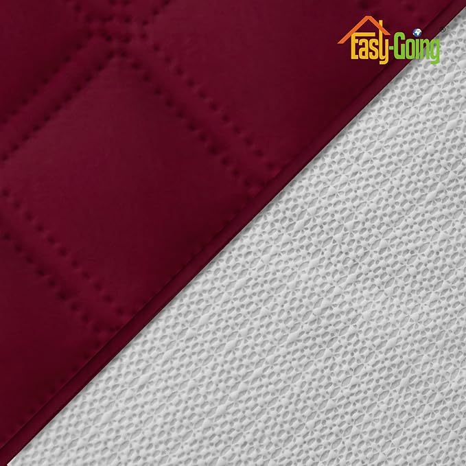 Easy-Going Sofa Slipcover Waterproof Sofa Cover Couch Cover for 4 Cushion Couch with Elastic Straps Washable Non-Slip Furniture Protector Cover for Pets, Dogs, Cat (XX-Large, Christmas Red)