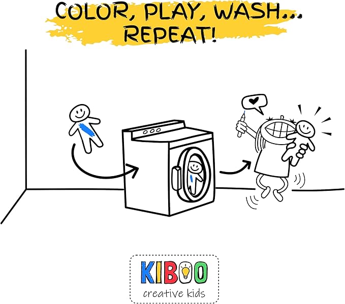 Kiboo Kids Color Your Doll - Coloring Toy for Kids - Educational Art and Crafts for Kids - Reusable Gift (9" Mermaid Doll with Mini Shell Doll Backpack and Washable Markers)