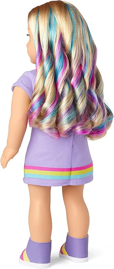 American Girl Truly Me 18-inch Doll #110 with Blue Eyes, Blonde Hair w/Highlights, Light Skin, T-shirt Dress, For Ages 6+