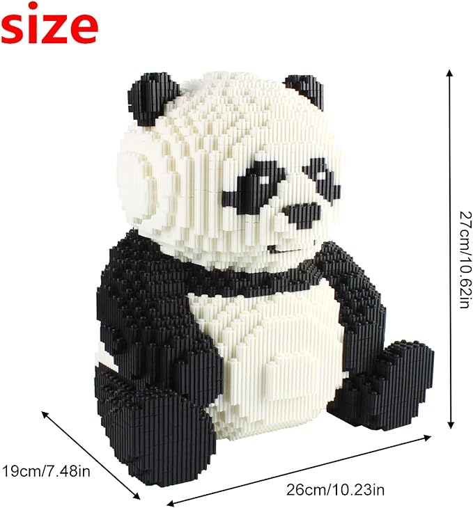 Larcele Panda Micro Building Blocks Animal Mini Building Toy Bricks, 7812 Pieces KLJM-02(Model 2843)