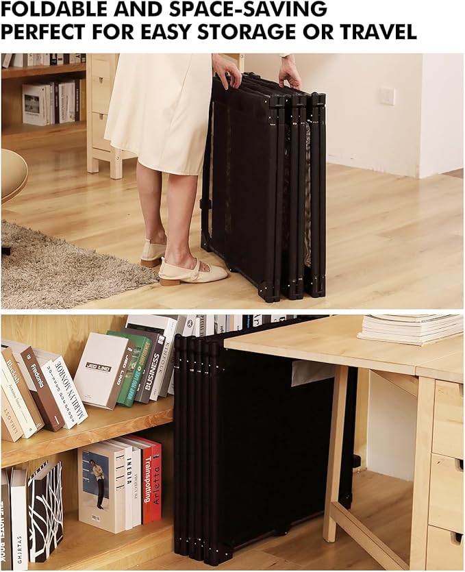 Extra Wide Baby Gate Playpen with Heat-Resistant Mesh,3 Panel Foldable Baby Fence,Indoor/Outdoor Safety Barrier,Dog Playpen & Fireplace Gate