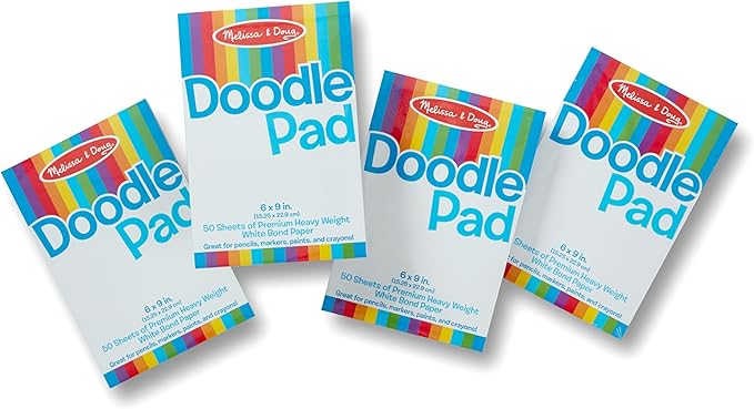 Melissa & Doug Drawing Paper Pad (6 x 9 inches) - 50 Sheets, 4-Pack