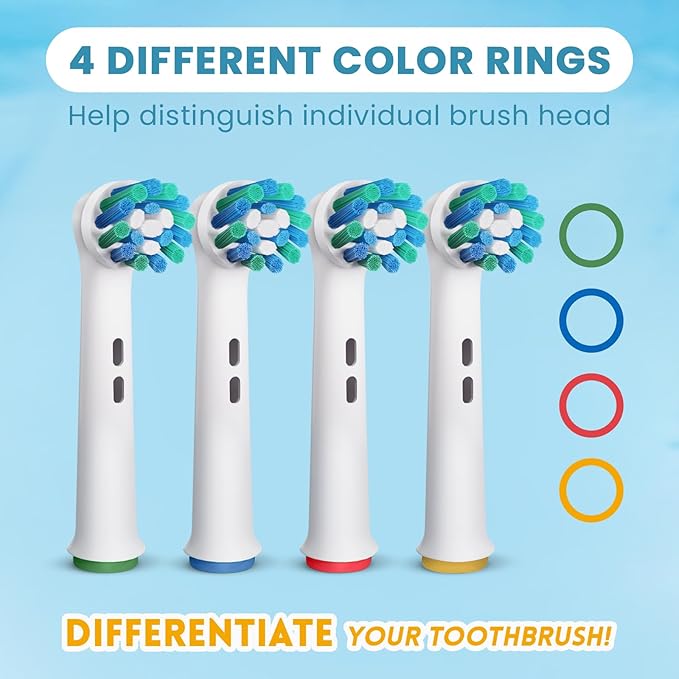 GENKENT 4 Pack Replacement Toothbrush Heads Compatible with Oral B Braun Professional Electric Brush Heads