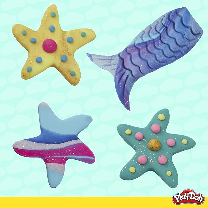 Play-Doh Mermaid Theme 13-Pack of Non-Toxic Modeling Compound with Sparkle and Metallic Colors Plus 5 Tools (Amazon Exclusive)