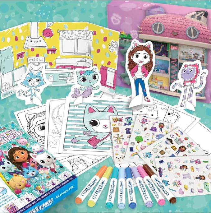 Crayola Color Wonder Gabby's Dollhouse Activity Kit, Mess Free Coloring Set for Toddlers, Kids Toys, Gifts for Girls & Boys, 3+