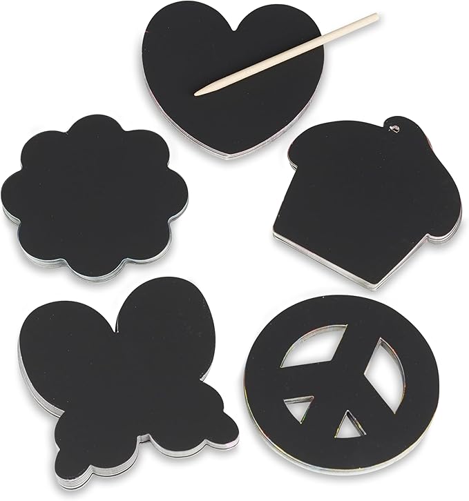 Melissa & Doug Scratch Art Friendship Mini Notes (125) With Wooden Stylus - Color Scratch Art Mini Notes, Party Favors, Stocking Stuffers, Arts And Crafts For Kids