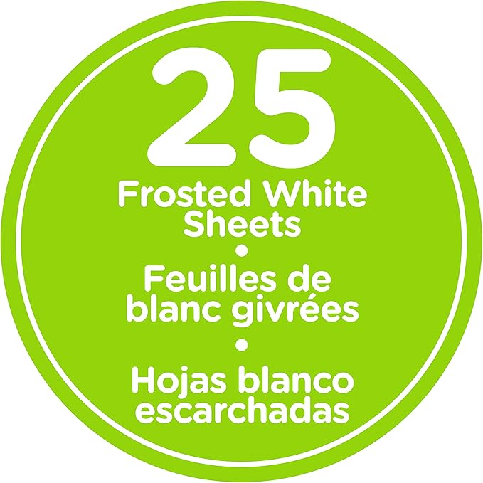 Just Play Shrinky Dinks Creative Pack, 25 Sheets Frosted White, Kids Art and Craft Activity Set, Kids Toys for Ages 6 Up, Large