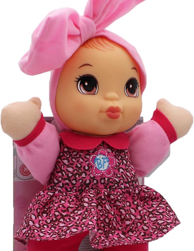 Baby's First Soft & Cuddly Baby Kisses (Bilingual English-Spanish) Doll - Dressed in Print Top and Leggings - Press her Tummy for a Sweet Kisses Sounds and Says I Love You