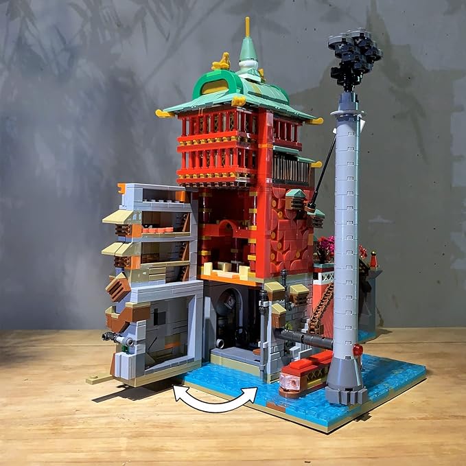 ENJBRICK Janpanese Architecture Street View Building Blocks Set for Adutls,Ideas Temple House Building Kit for Boys and Girls 8-14 Years Up 1826 PCS