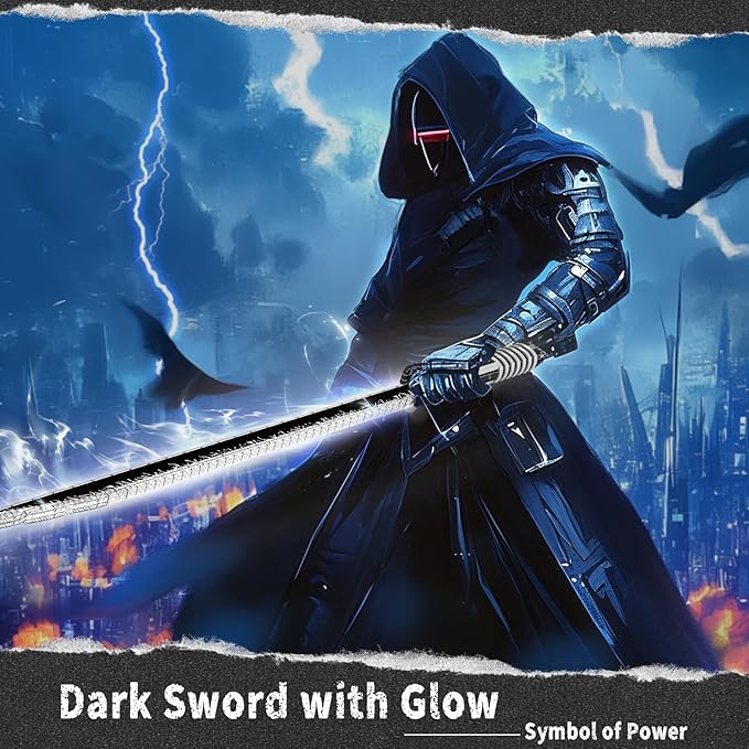 Mould King Darksaber Lightsaber Building Blocks Toy, 885+ Pcs LED Darks Sword Dueling Lightsaber Toys with Stand, 45.67in Light Saber Creative Swords Building Kit for Kids Boys Adults 8+ Cosplay Gifts