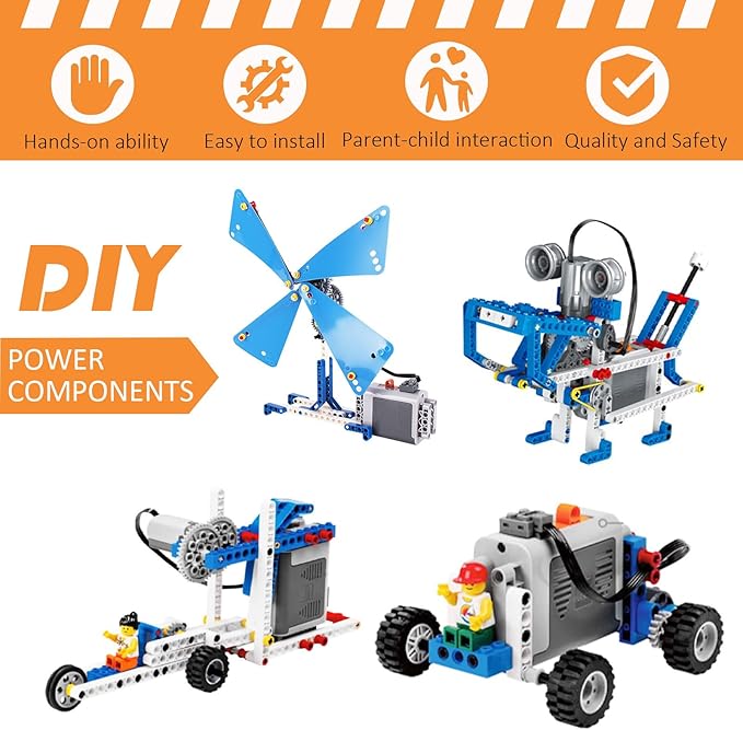 9-in-1 Motor Kit Compatible with Lego Technic, Motor Set with Powerful Motors, Advanced Control Functionality, Ultimate Compatibility