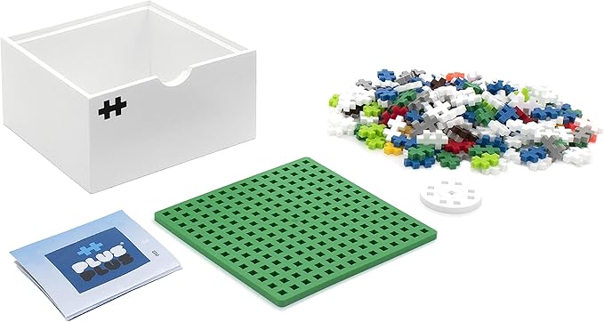 PLUS PLUS - BOKS Windmill Kids - 220 Pieces - Construction Building Desk Stem/Steam Fidget Toy, Interlocking Mini Puzzle Blocks