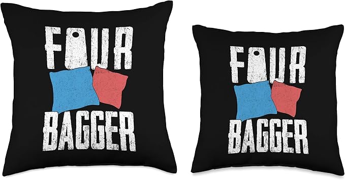 Cornhole Gifts for Men, Women & Kids Funny Bean Bags Cornhole Player Throw Pillow, 18x18, Multicolor