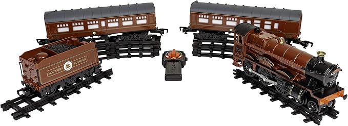 Lionel Battery-Operated Hogwarts Express Toy Train Set with Locomotive, Train Cars, Track & Remote with Authentic Train Sounds, & Lights for Kids 4+