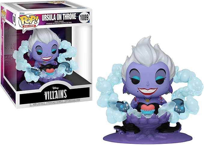 Funko POP! Disney: Villains Collectors Set - 4 Figure Set: Ursula on Throne (Deluxe), Doctor Facilier, Maleficent, & Evil Queen Grimhilde