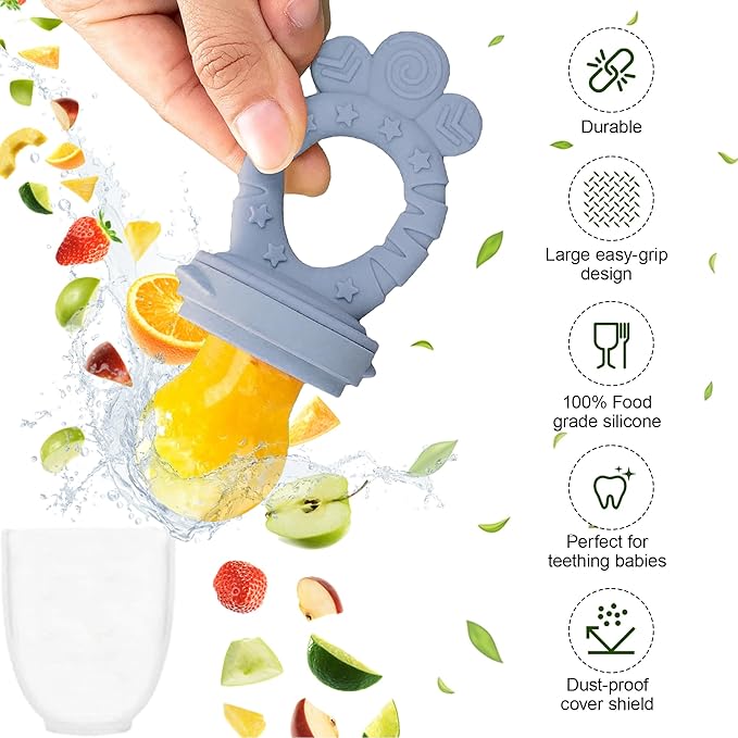 Silicone Baby Feeding Set - BPA-Free - Baby Led Weaning Supplies, Complete Kit toddler eating essentials – Empower Your Little One's Independence with LimOr's baby essentials 6-12 months (Gray)