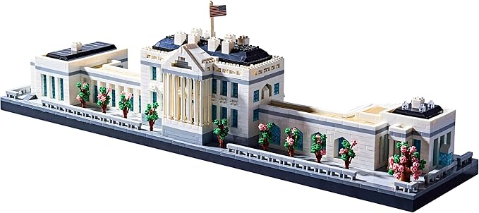 KLMEi Architecture Sets for Adults White House U.S. Capital Collection Building Kit Micro Blocks Famous Landmark, Mini Bricks Toys Presents for Kids 3520 PCS