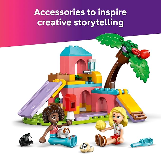 LEGO Friends Guinea Pig Playground - Building Toy Pretend Play Set for Kids, Girls and Boys, Ages 5+ - with 2 Minidolls and 2 Animal Toys - Gift Idea for Birthdays - 42640