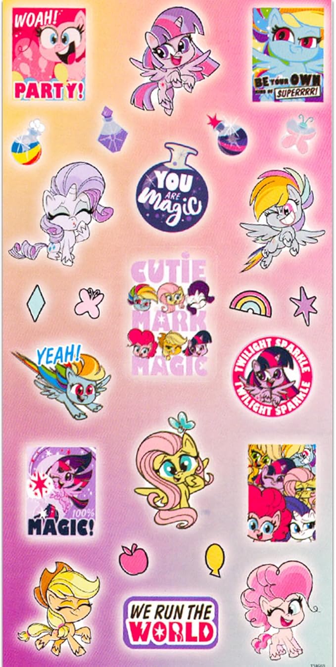 M L P My Little Pony Coloring Book Bundle with Stickers (2 Jumbo Books Featuring Rainbow Dash, Fluttershy, Pinkie Pie and More)