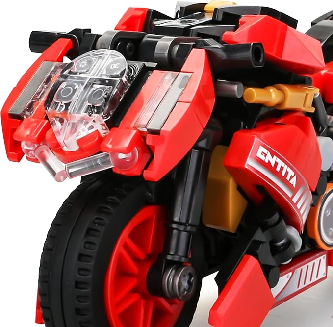 Motorcycle Building Block Set,Model Gift, 88010 Collectible Motorcycle Display Models for Boys and Children Aged 6 and Above 315PCS Red