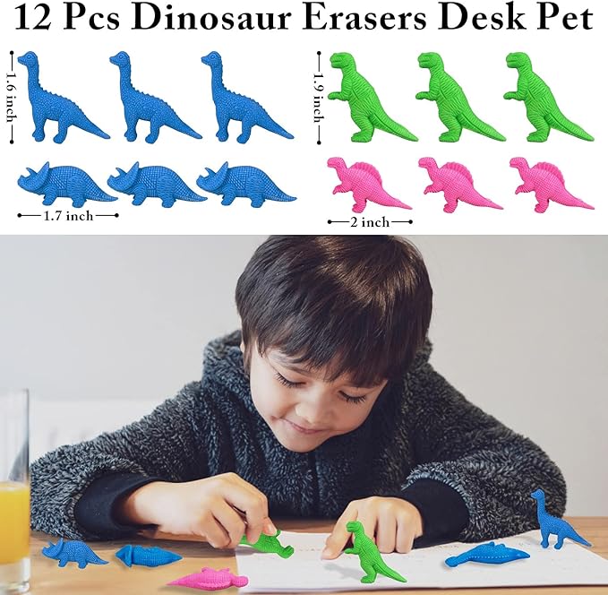 Leesgel Dinosaur Party Favors for Kids, 96pcs Dinosaur Birthday Party Goodie Bags with Masks/Tattoos/Slap Bracelets, Dinosaur Toys for Birthday Gifts Games Fillers Party Supplies